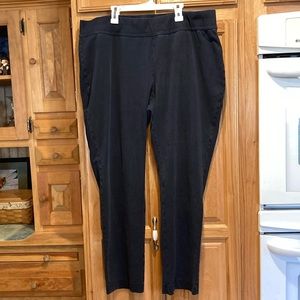 Lands End knit black straight leg yoga pants, XXL petite